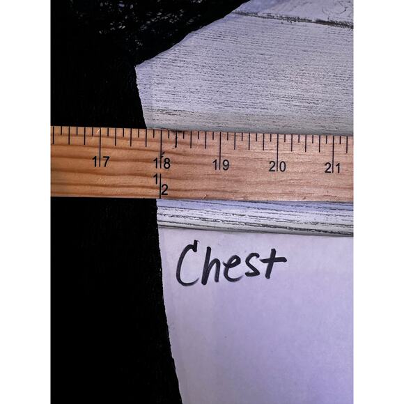 Esley ANTHRO small black lace sheer floral dress whimsygoth grunge y2k victorian - Picture 5 of 9